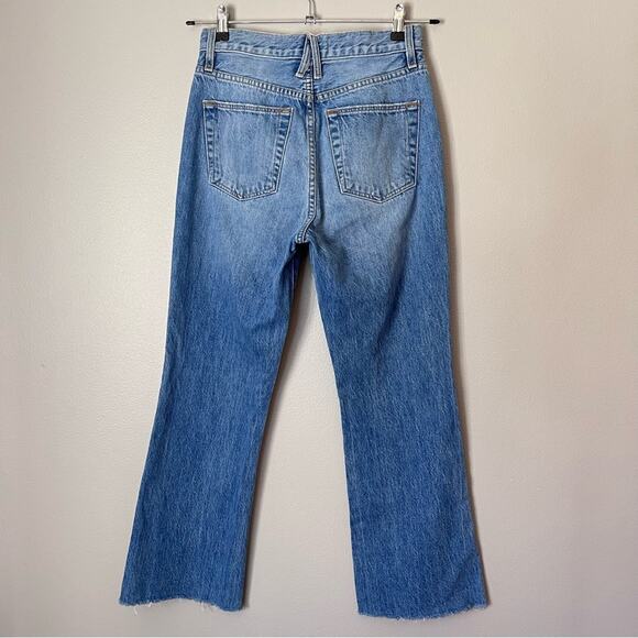 SLVRLAKE Frankie Flare Leg High Rise Crop Jeans Better Days Light Wash Blue 26 - Picture 7 of 9